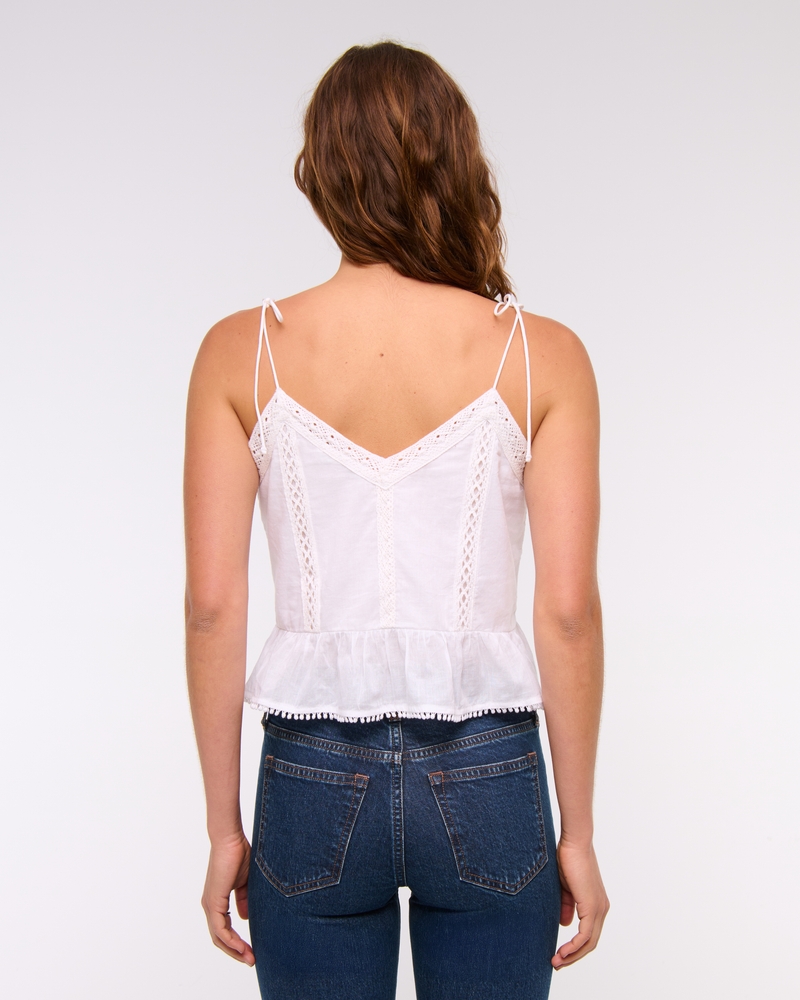 Lace-Trim Tie-Strap Cami