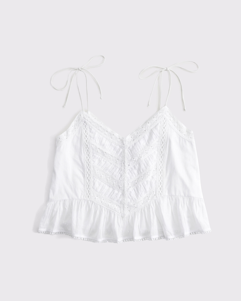 トップス andmary shirring ribbon camisole ANDMARY】Lala shirring ribbon tops