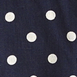 marineblauw met stippen
