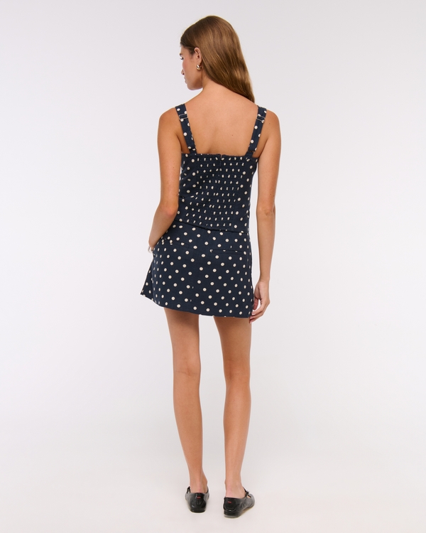 Linen-Blend Corset Top