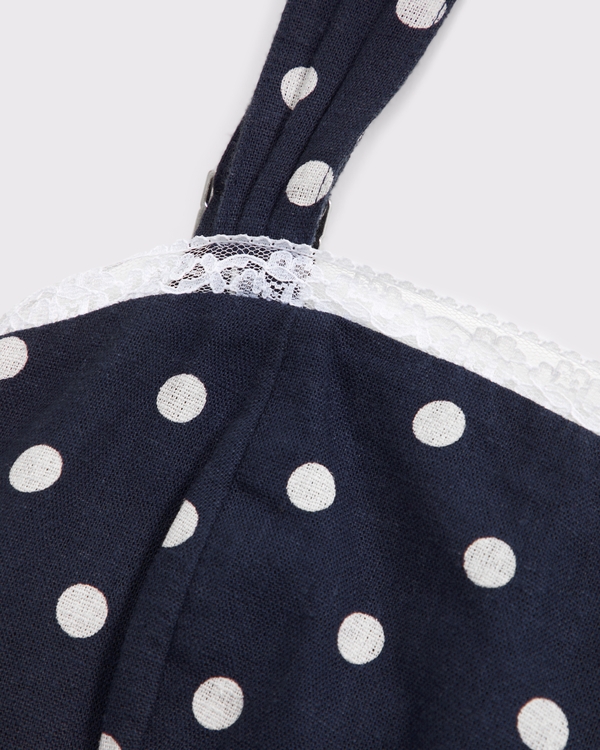 Linen-Blend Corset Top