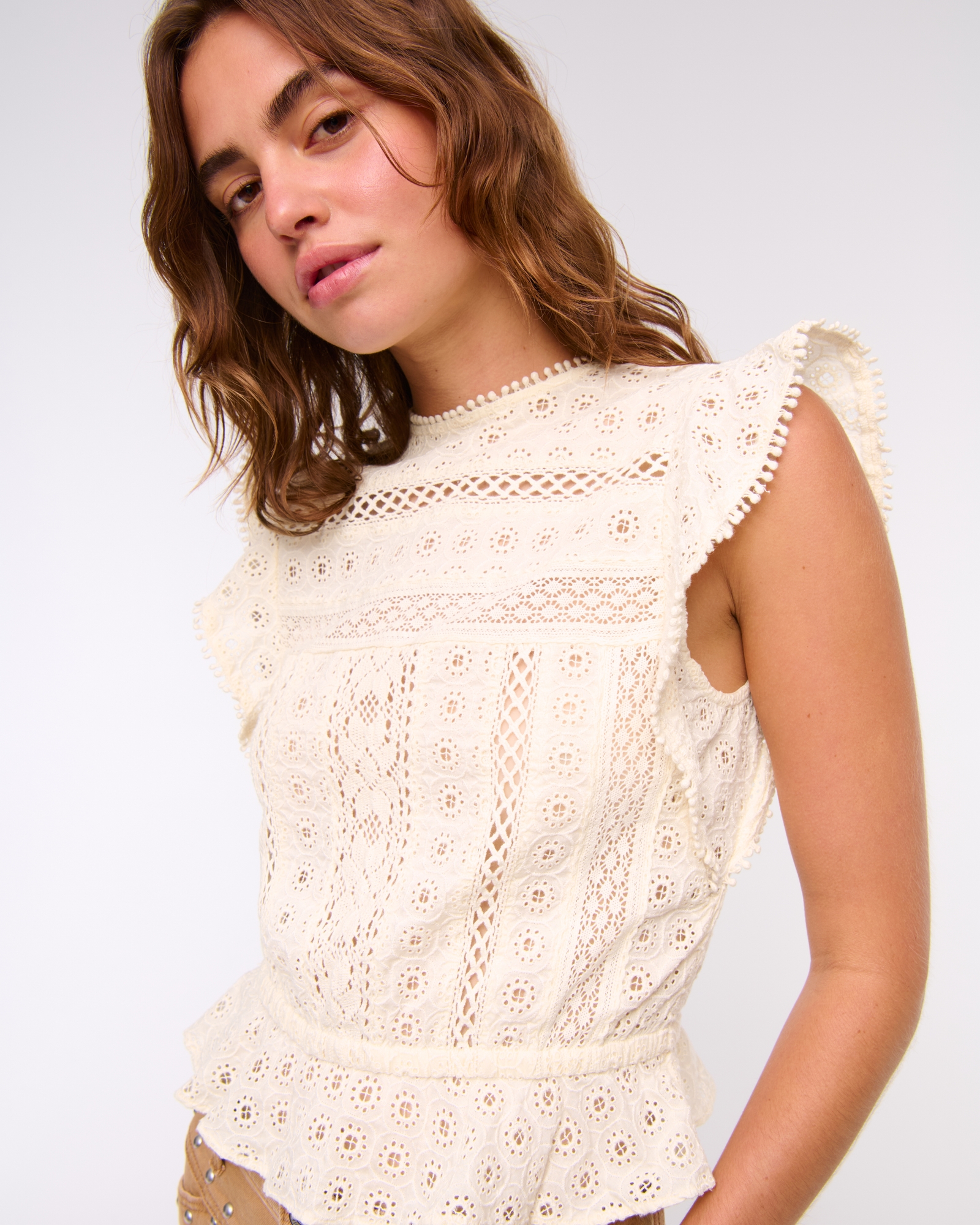 Angel Sleeve Lace Top