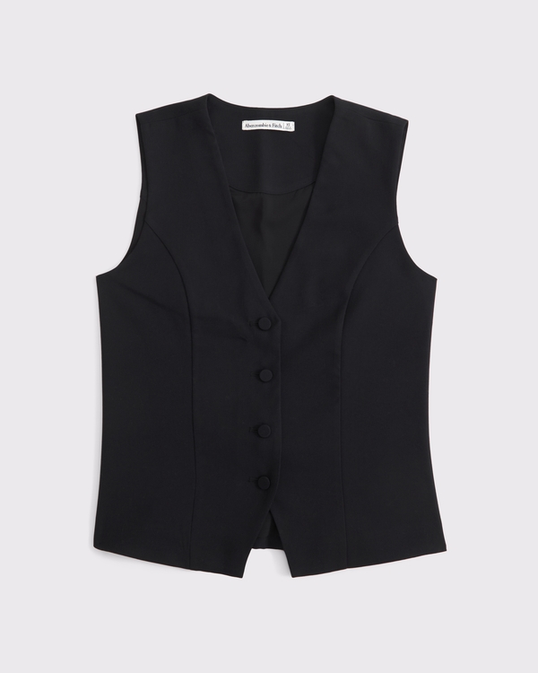 Tailored Vest, Black view 1