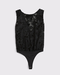 Sheer Texture Print Bodysuit