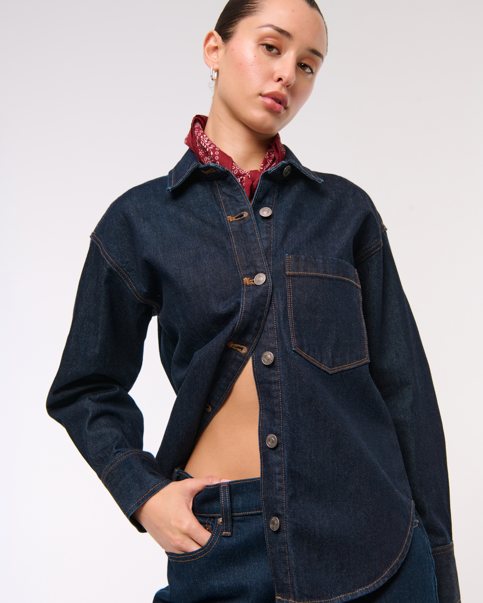 Oversized Denim Shirt