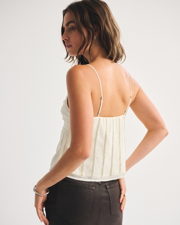 Women's V-Neck Beaded Cami | Women's Clearance | Abercrombie.com