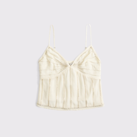 Женские топы Abercrombie & Fitch V-Neck Beaded Cami