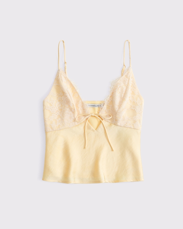 The A&F Bella Tie-Front Cami, Sunny Yellow view 1