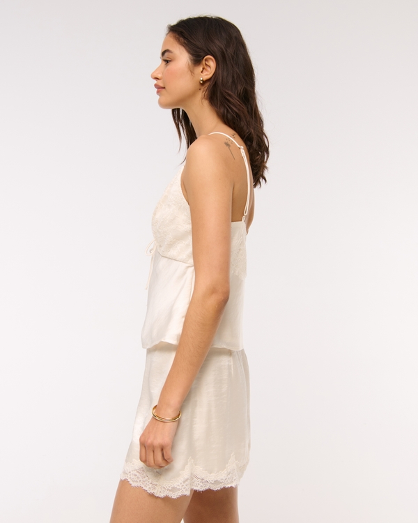 Lace and Satin V-Neck Cami
