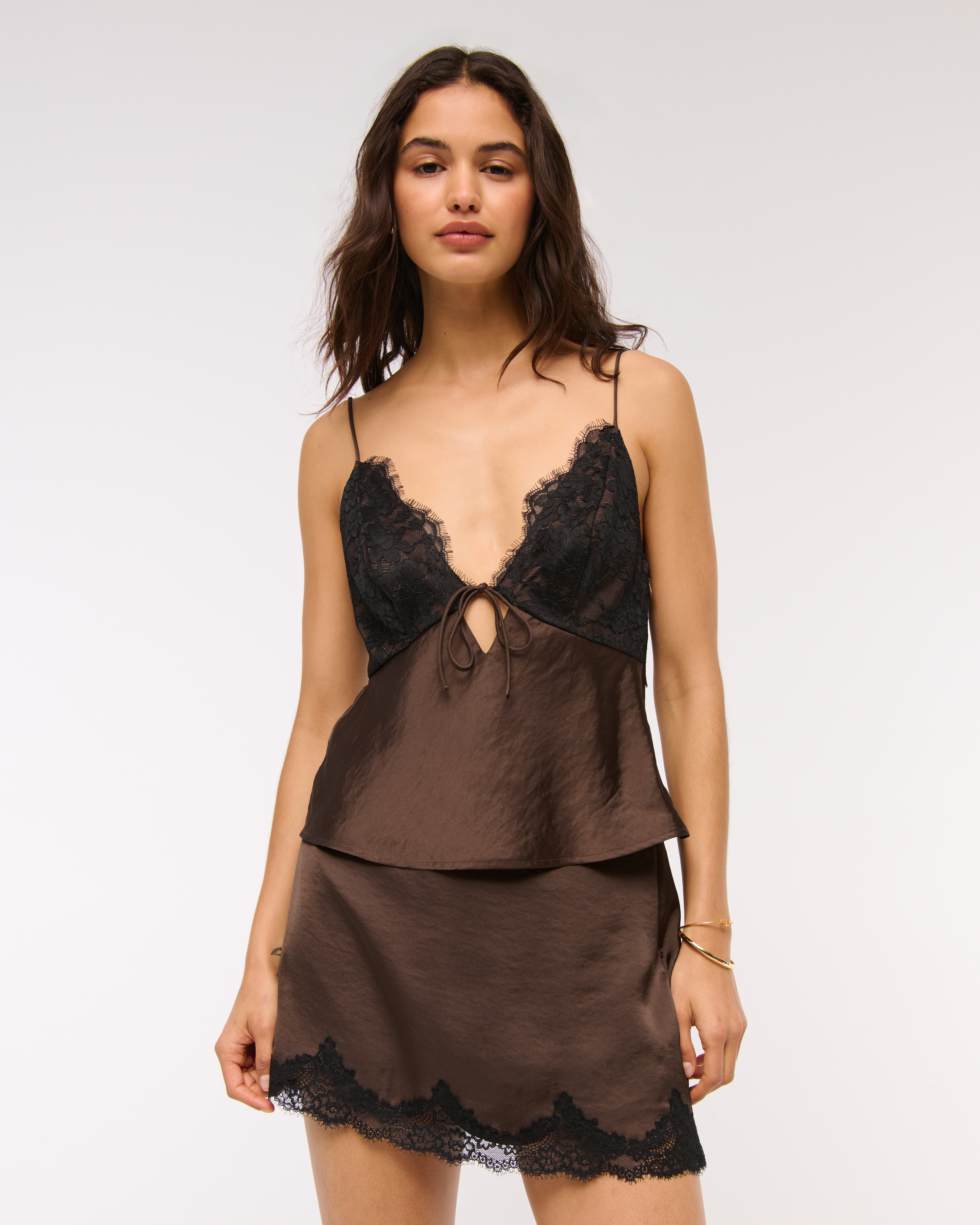 Abercrombie & Fitch The A&f Bella Tie-front Cami In Brown