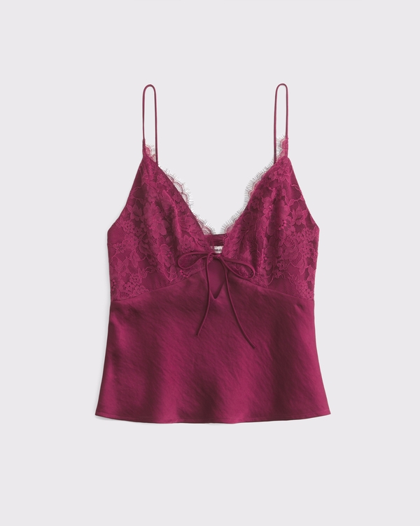 The A&F Bella Tie-Front Cami, Plum view 1