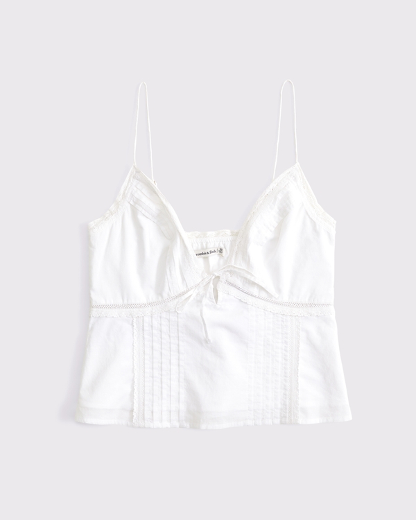 The A&F Bella Tie-Front Cami, White view 1