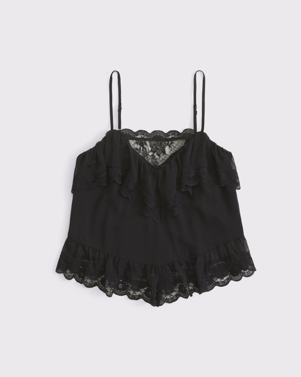 Sheer Lace Cami, Black view 1
