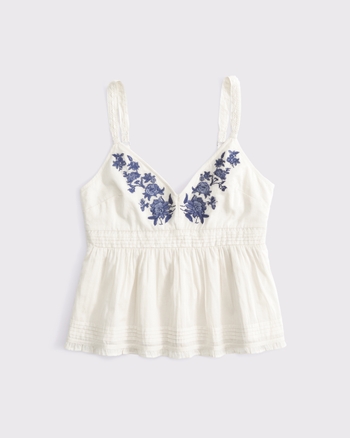 Pintuck Babydoll Cami