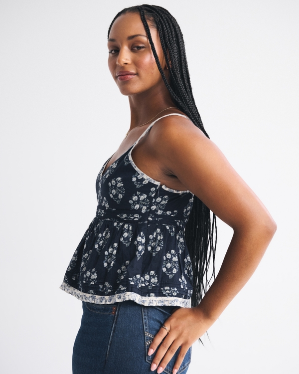 Pintuck Babydoll Cami