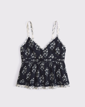 Pintuck Babydoll Cami