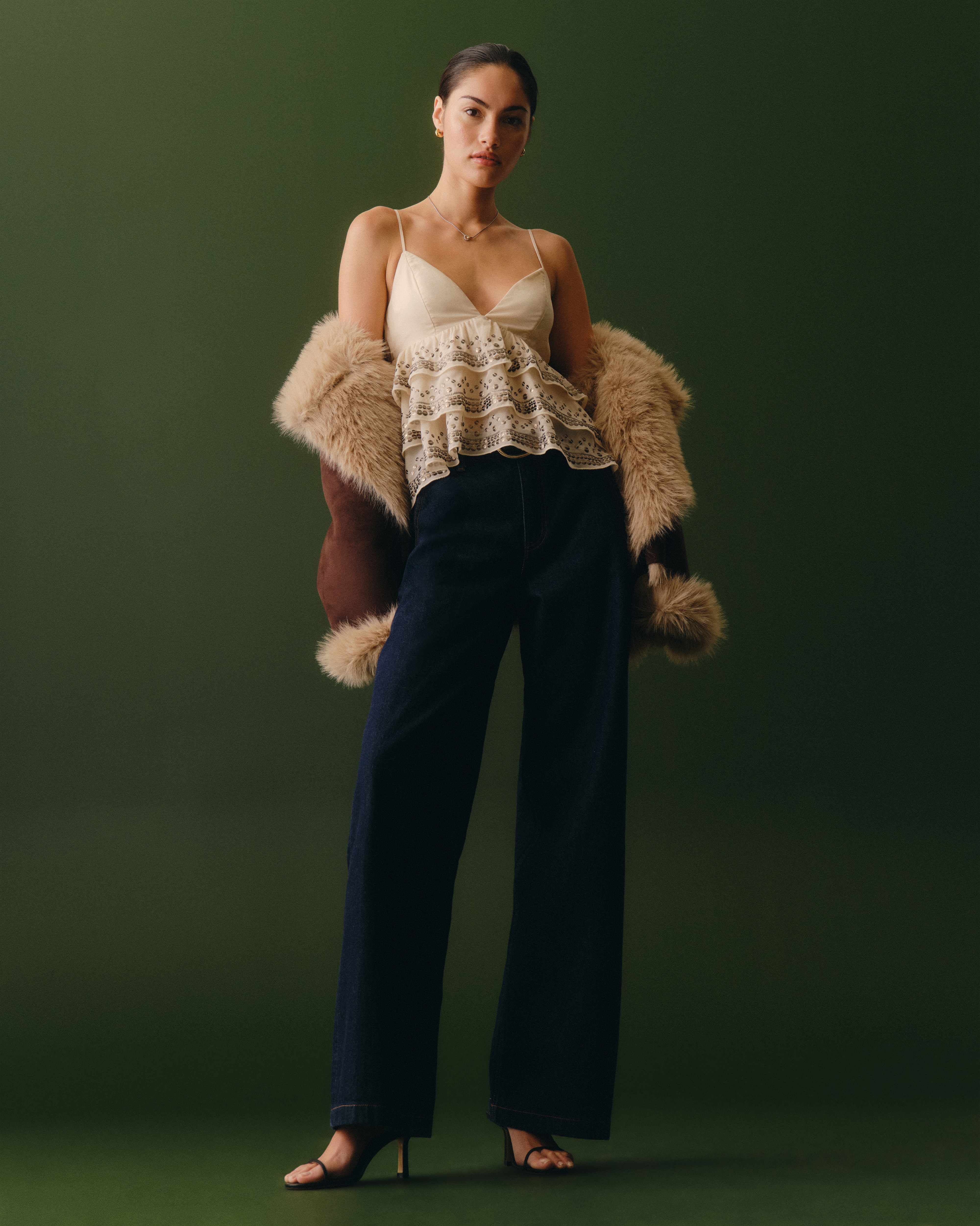 Женские топы Abercrombie & Fitch Sequin Tiered Cami — фото 4