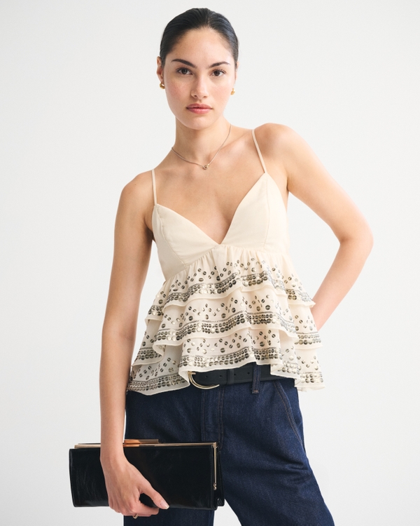 Sequin Tiered Cami