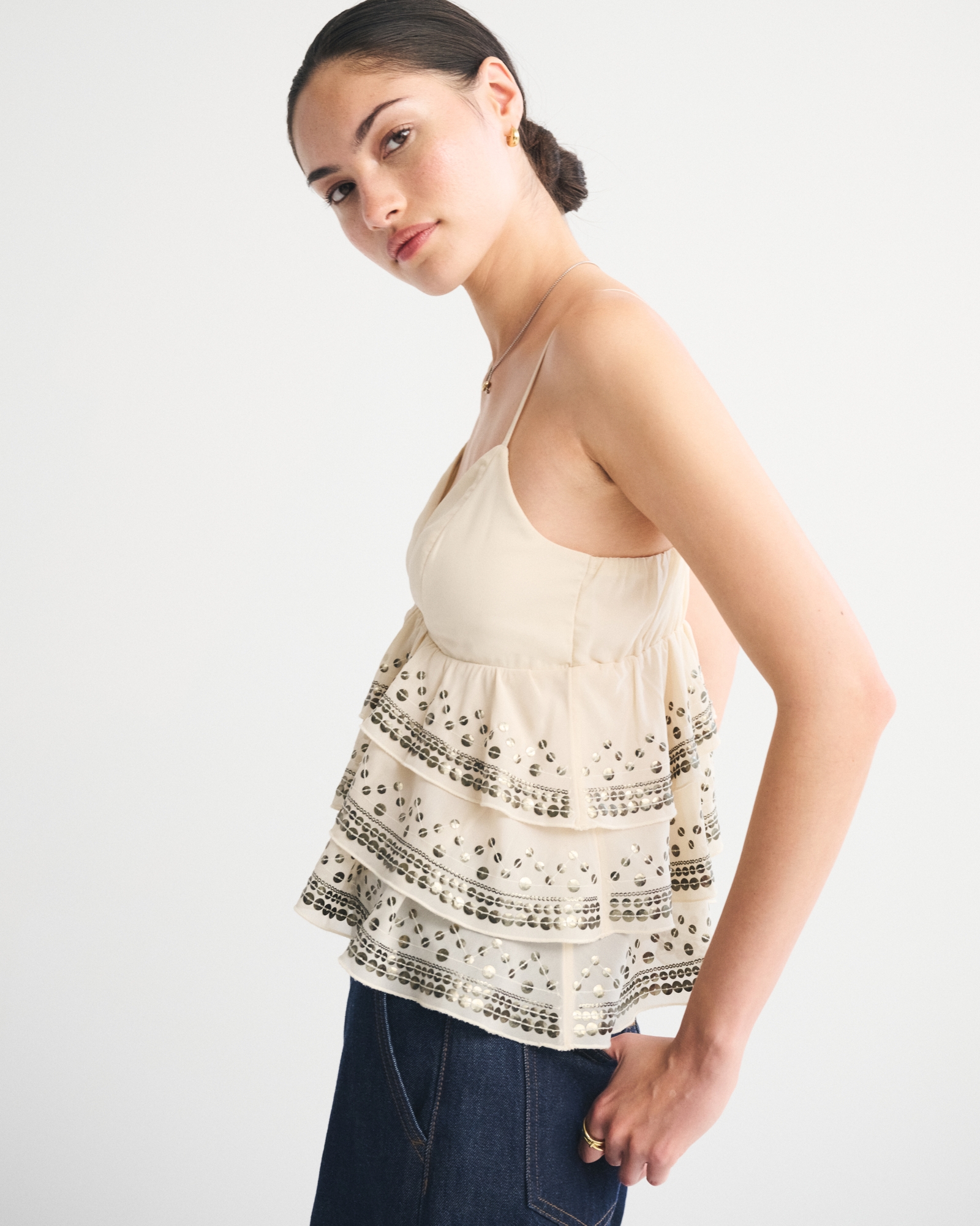 Sequin Tiered Cami