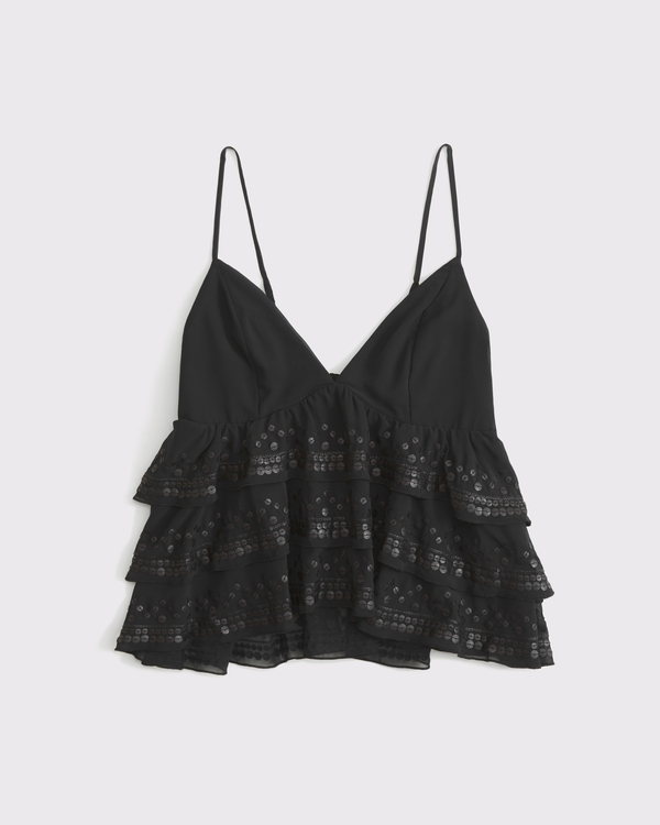 Sequin Tiered Cami