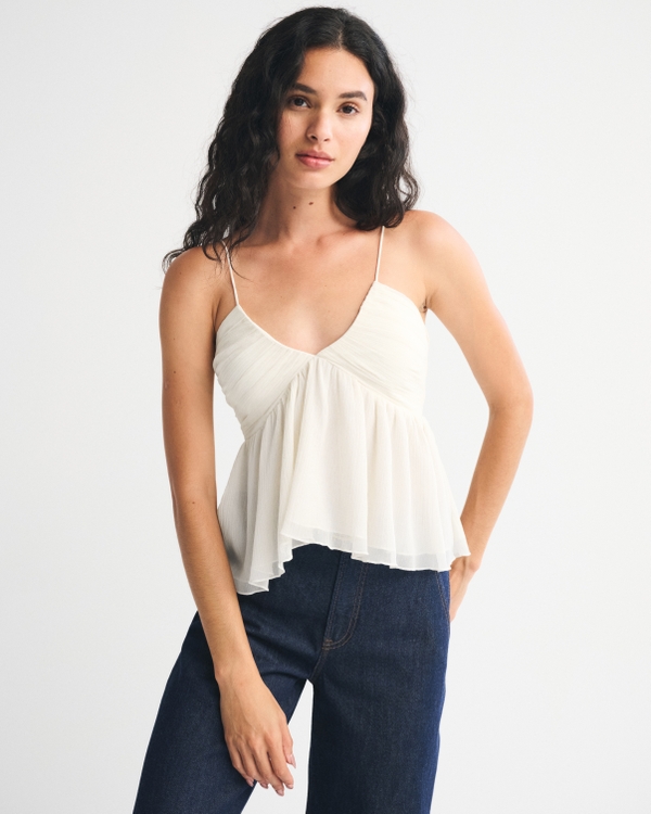 V-Neck Ruched Cami