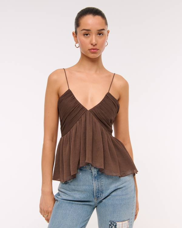 V-Neck Ruched Cami