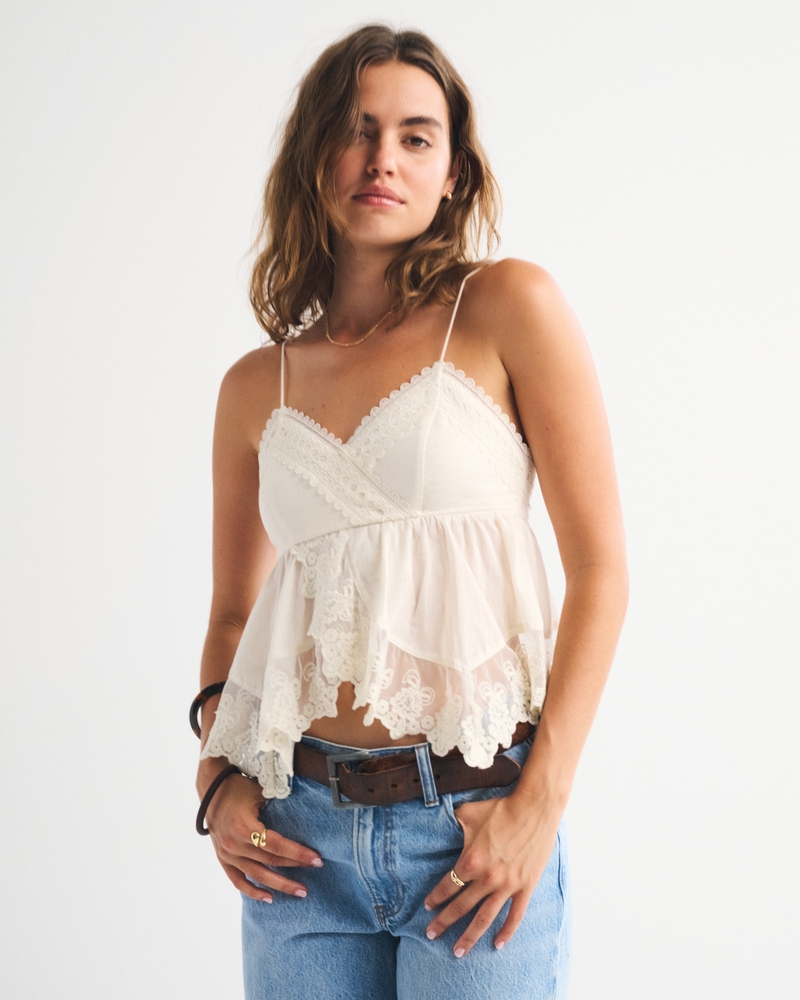 Babydoll Lace-Trim Cami