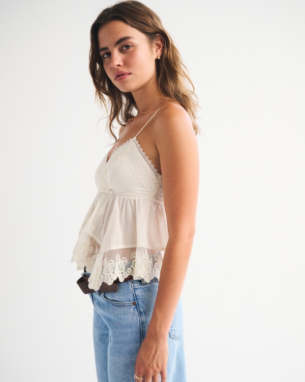 Babydoll Lace-Trim Cami