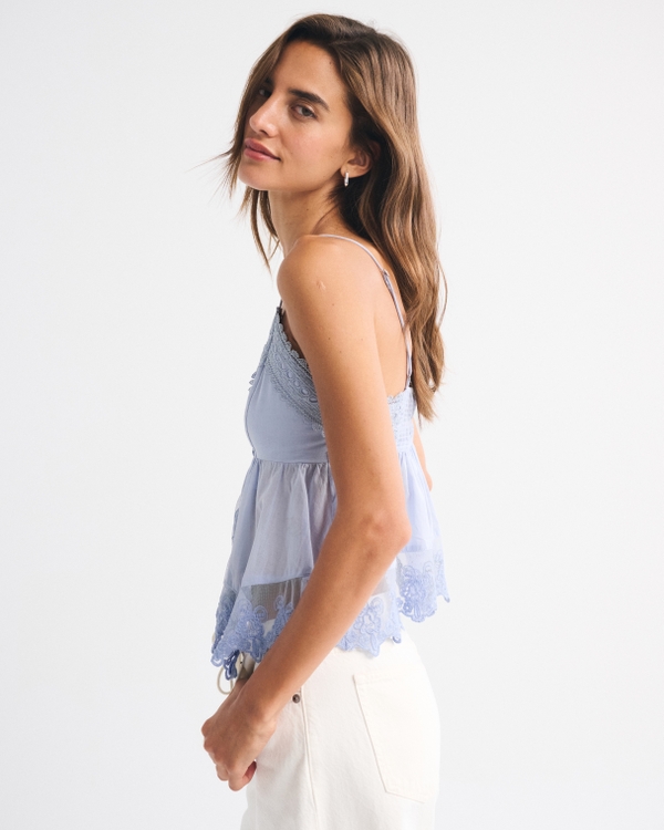 Babydoll Lace-Trim Cami