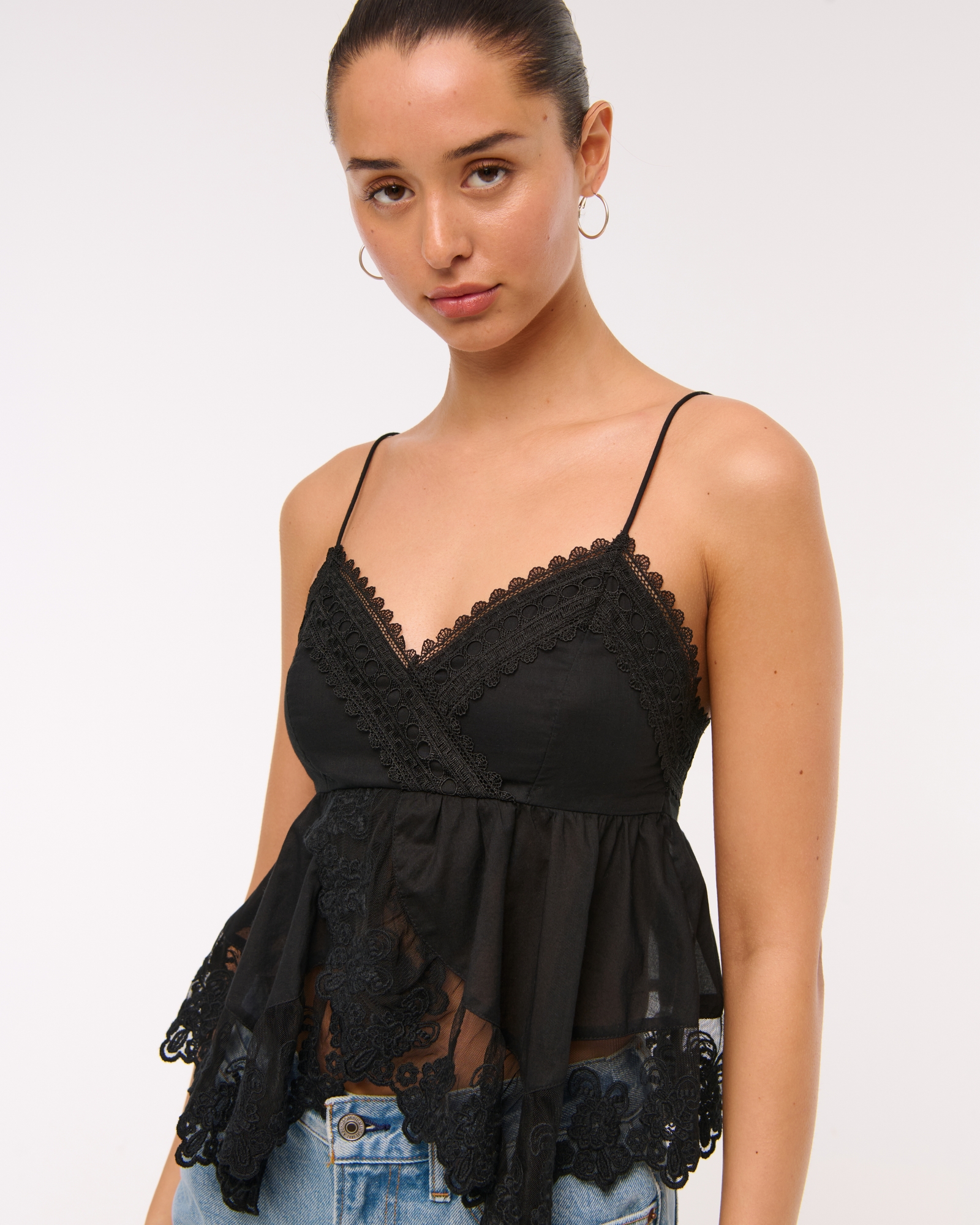 Babydoll Lace-Trim Cami