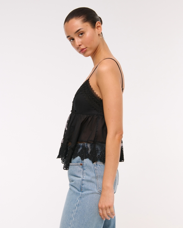 Babydoll Lace-Trim Cami