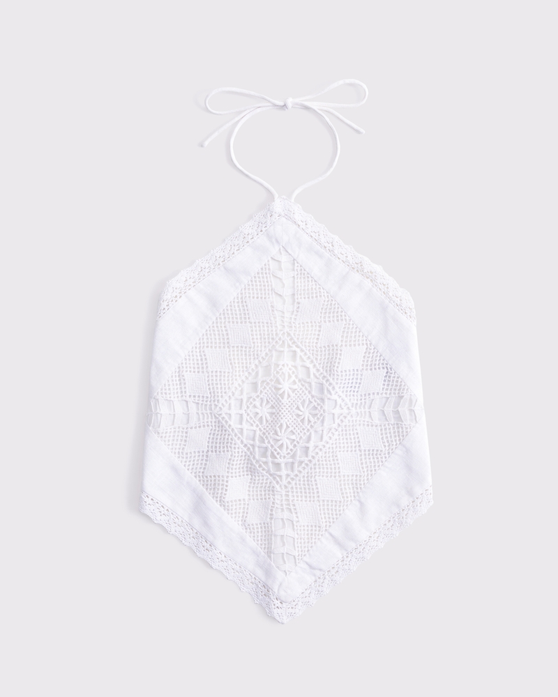 Linen-Blend Bandana Top
