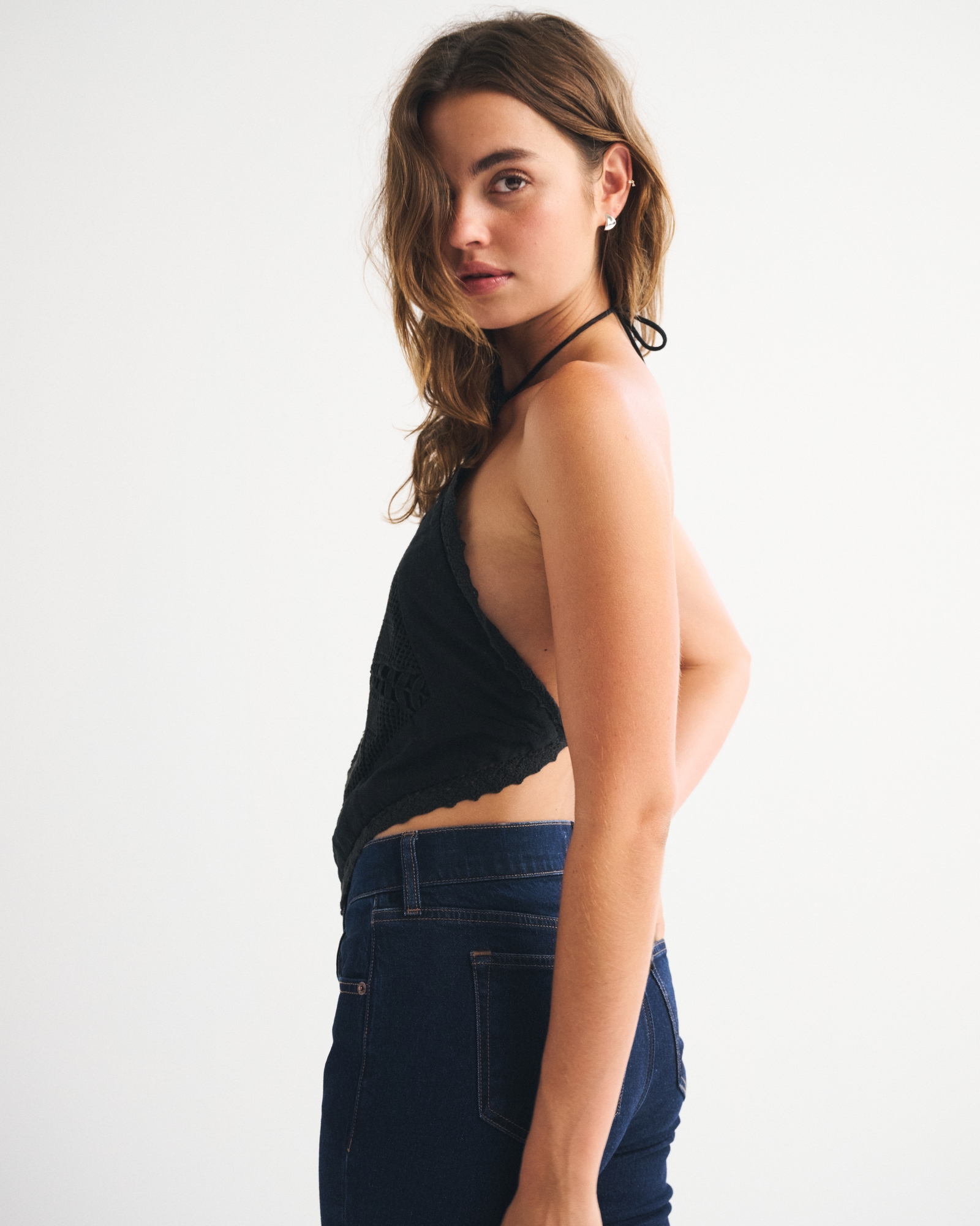 Linen-Blend Bandana Top