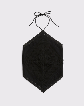 Linen-Blend Bandana Top