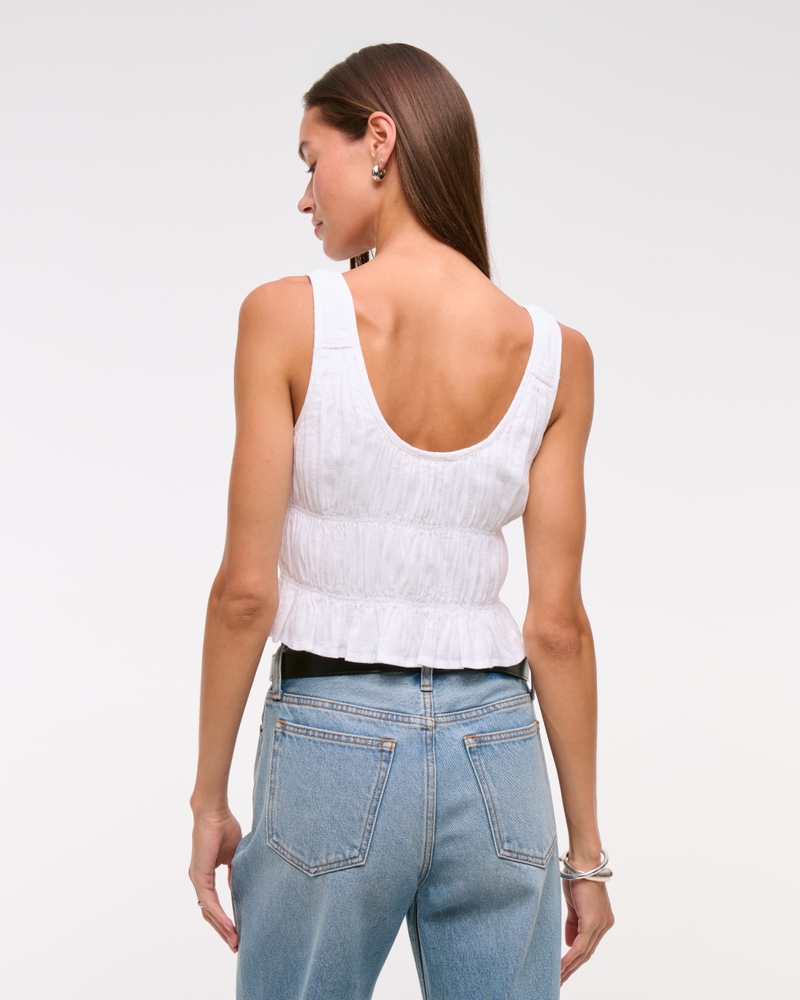 Ruched Tie-Front Top