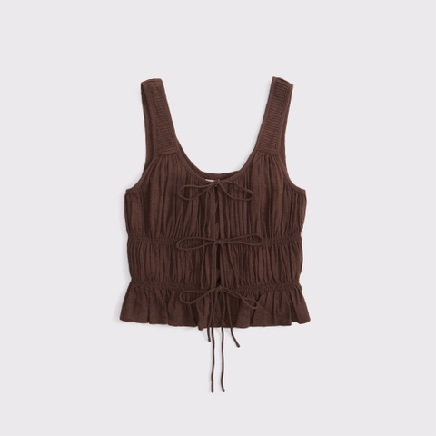 Женские топы Abercrombie & Fitch Ruched Tie-Front Top