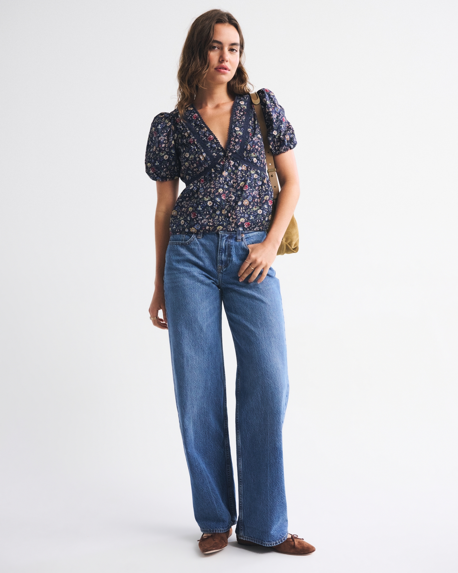 Puff Sleeve Button-Through Top