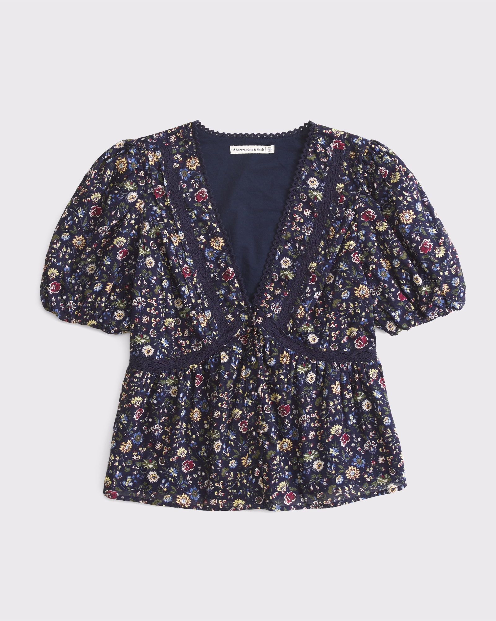 Puff Sleeve Button-Through Top