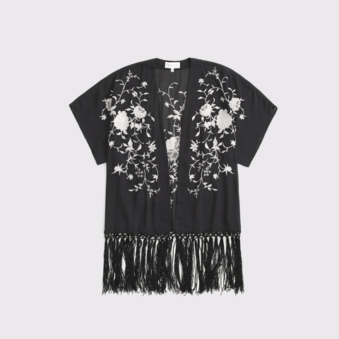 Женские топы Abercrombie & Fitch Embroidered Fringe Shawl