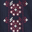 dark indigo embroidered
