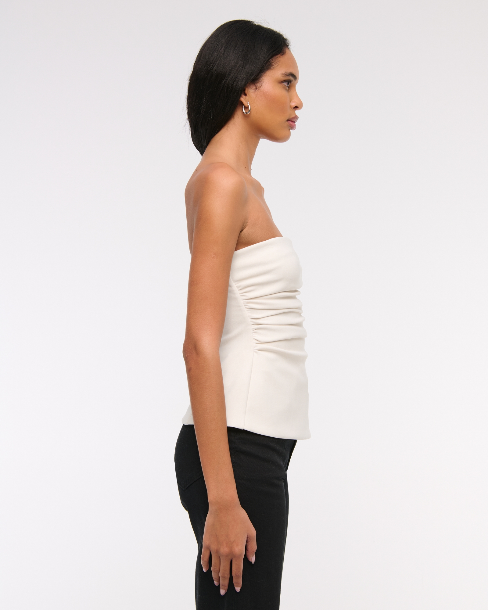 Strapless Side Ruched Top