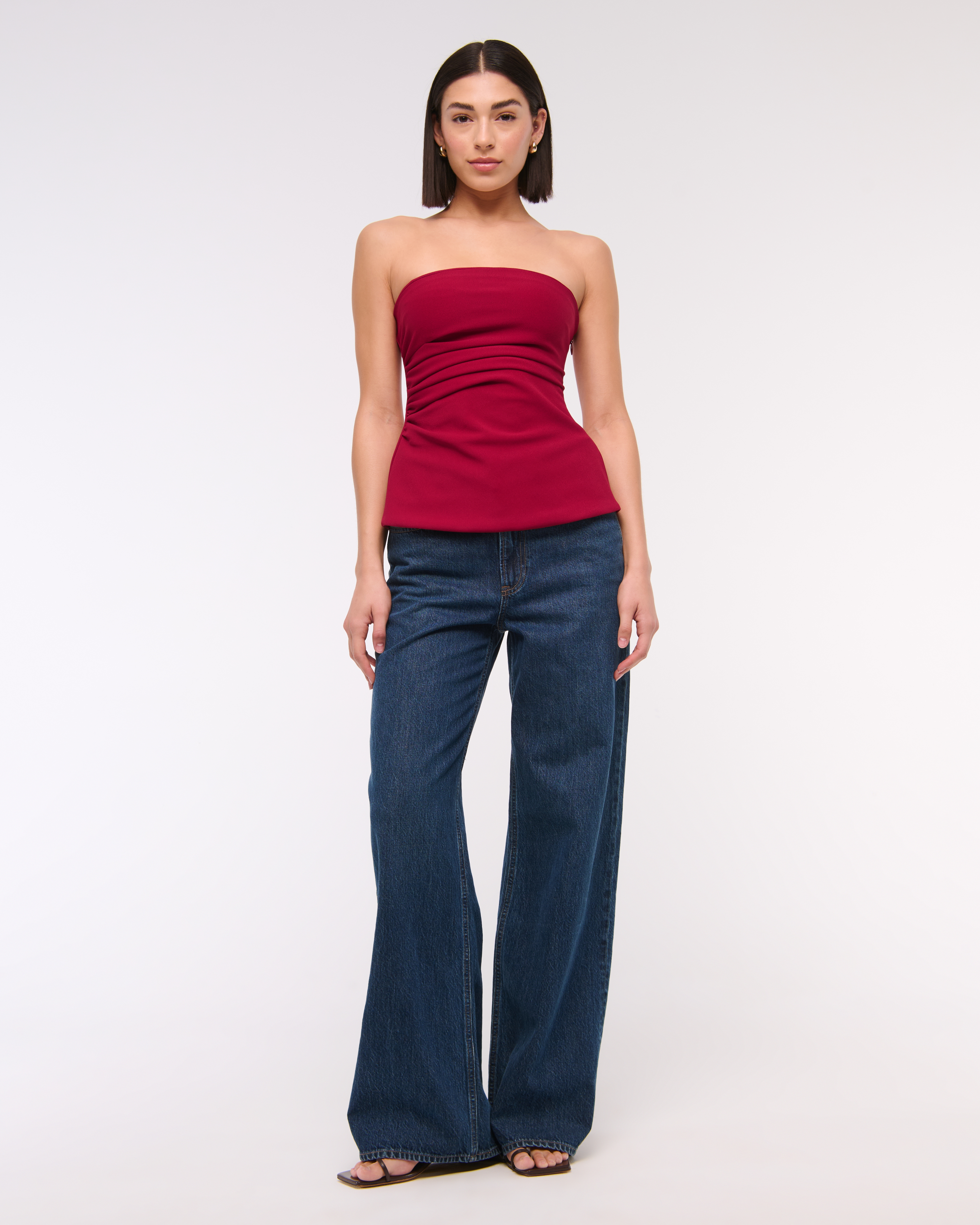 トップス MEET THE LADY lib tube top Women's Strapless Side Ruched Top | Women's Tops