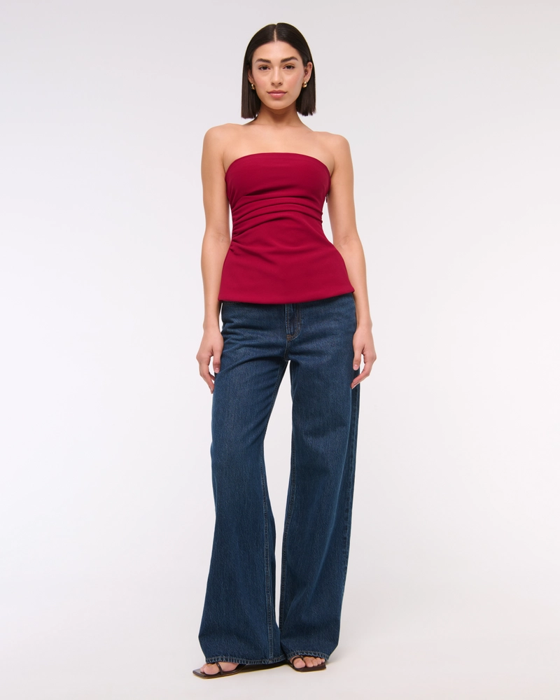 Strapless Side Ruched Top