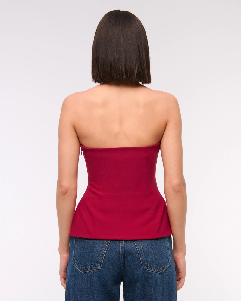 Strapless Side Ruched Top