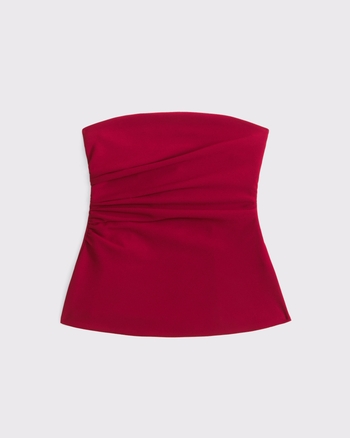 Women's Strapless Side Ruched Top | Women's New Arrivals | Abercrombie.com