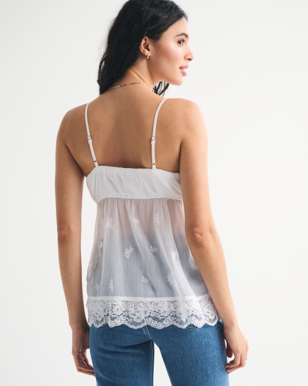 Women's Bra-Free Lace-Trim Flyaway Cami | Women's Clearance