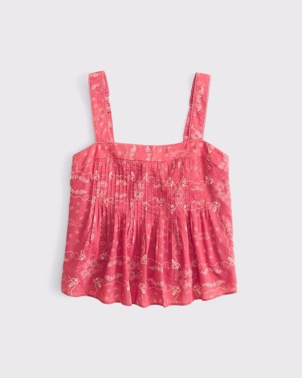 Pintuck Easy Squareneck Tank
