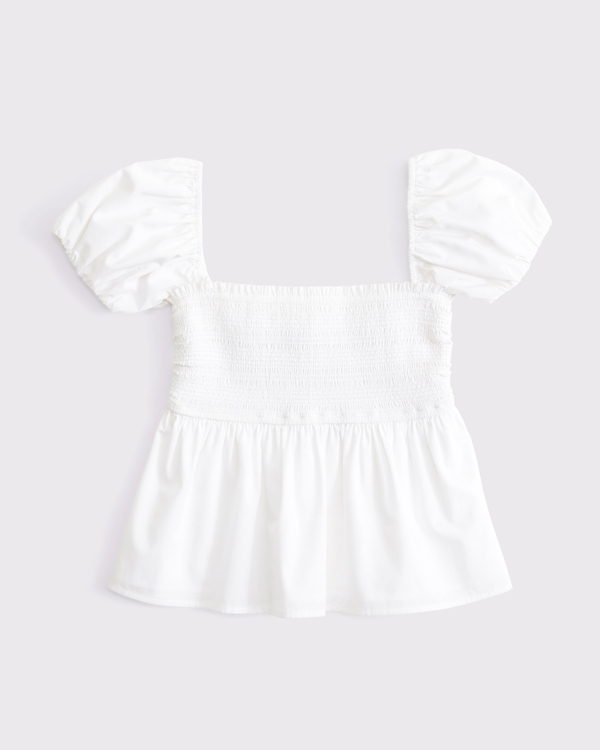 Convertible Sleeve Smocked Top
