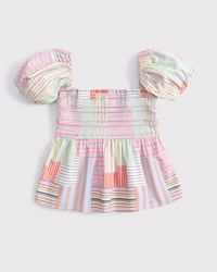 Convertible Sleeve Smocked Top