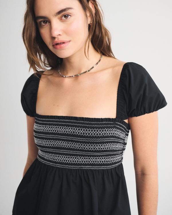 Convertible Sleeve Smocked Top